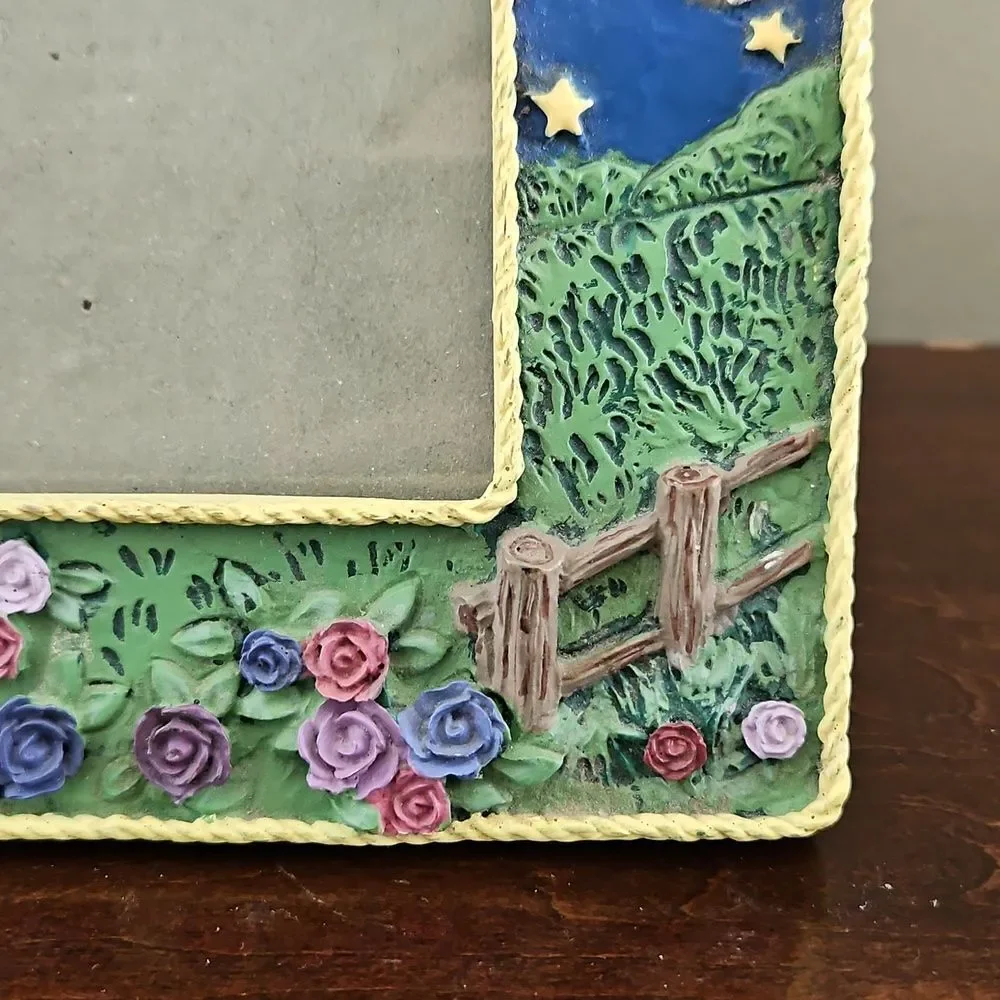 Vintage Ceramic Sheep Photo Frame